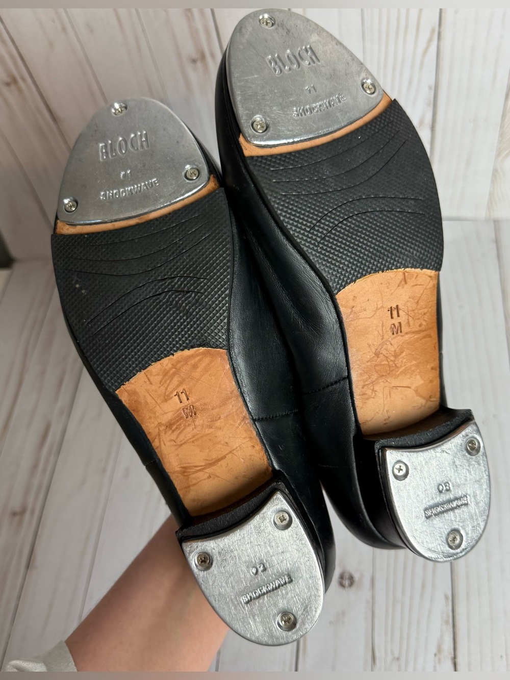 Bloch Black Genuine Leather Tap Shoes Lace Up Women’s Dance - Picture 7 of 8
